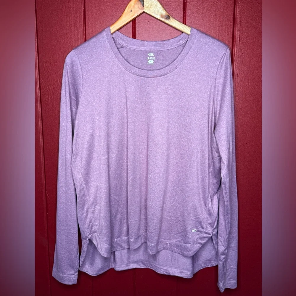 LEG3ND Lavender Long Sleeve Lightweight Top – Size Large - Picture 2 of 4